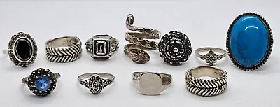 Antique Vintage Sterling Silver Rings Lot • $80.93