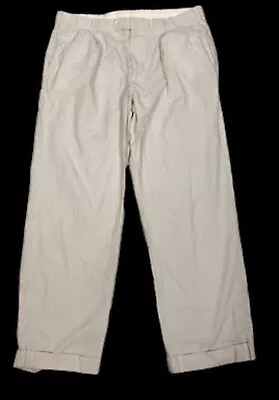 Brooks Brothers Chino Pants Seersucker Flat Front Cotton Tag 36X30 • $21.24