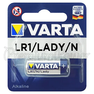 1 X Varta N Size / LR1 Battery 1.5V Alkaline Lady MN9100 AM5 E90 4001 LR01 • $14.59