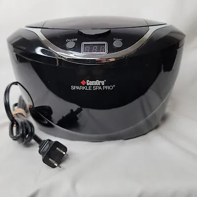 GemOro Sparkle Spa Pro Deluxe Personal Ultrasonic Jewelry Cleaner Black EUC • $36.99