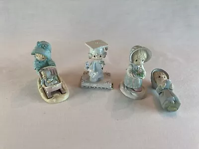 Lot Of 4Precious Moments Enesco 1989-91 Miniature  Figures 3 Plastic 1 Pewter • $18.95