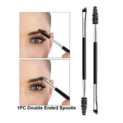 1PC Makeup Bamboo Handle Eyebrow Brush Eyebrow Comb Double-Ended Brush Spoolie • $4.09