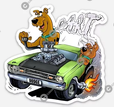 Muscle Car STICKER - Ratfink Style American Made Car Show Rat Fink Dart Fans • $5.49