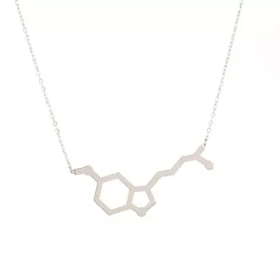 Sterling Silver Melatonin Molecule Necklace Adjustable Chain Science Jewelry... • $26.40
