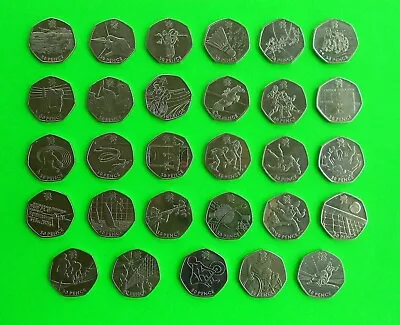 29 X 50p Sport Coins  - 2012 London Olympics - FULL SET • £82