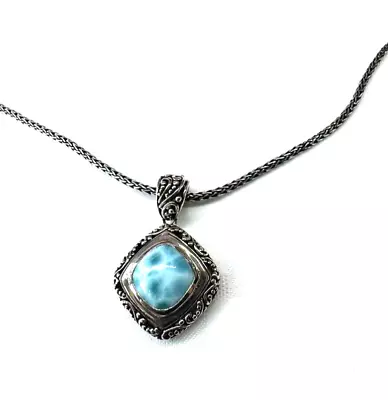 Beautiful Marahlago Woodland Larimar & Sterling Silver Necklace Nwot • $169.99