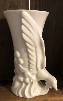 Vintage Morton Pottery White Bird Vase • $8