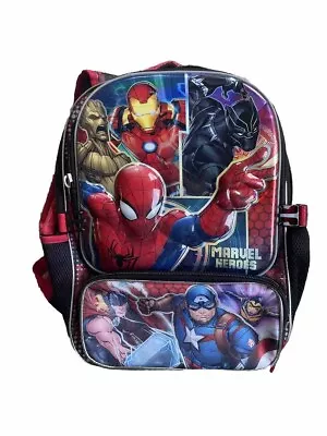 Marvel Hero’s Backpack  NWOT 3 Zippered Compartments 2 Side Mesh Pockets 14x 16” • $10