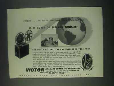 1946 Victor Animatophone Projector Ad - Is It Egypt Or Iceland Tonight? • $19.99