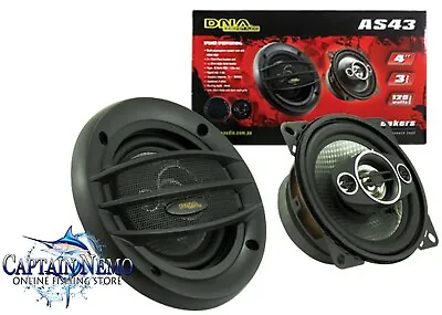 Dna Designer Audio 4 Inch 3 Way Speakers Car Audio Stereo Speaker Black As43 • $49.95