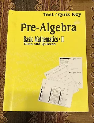 A Beka Book Pre-Algebra Test & Quizzes Key -Grade 8 • $6