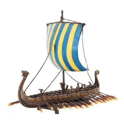 £78.50 • Buy PTC 12.75 Inch Viking Warrior Replica Sailing Ship Resin Statue Figurine