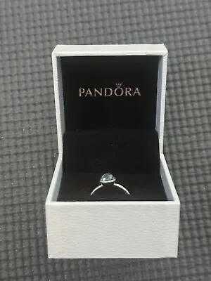 Aquamarine Birthstone Ring From Pandora Size 50 • $20