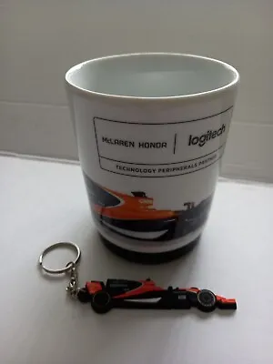 McLaren Honda Sponsored F1 Mug With Protection Coaster Attachment & FREE Keyring • £8.99