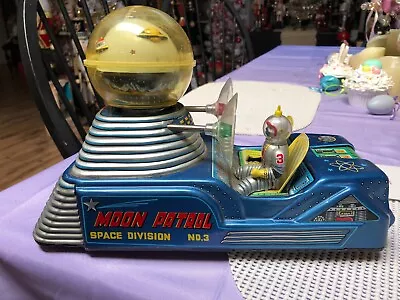 Vintage Battery Operated Tin MOON PATROL Space Toy • $800