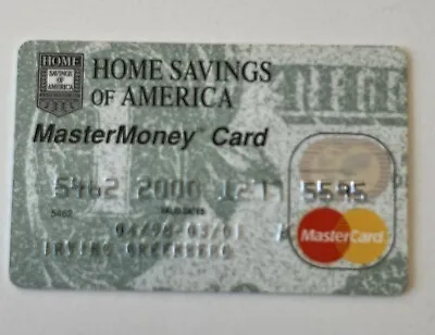 VTG 1998 Home Savings Of America Credit Card Master Card • $14.85