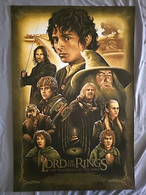 Lord Of The Rings Trilogy Poster Set Adam Rabalais #/50 Mondo-esque 24x36 • $150