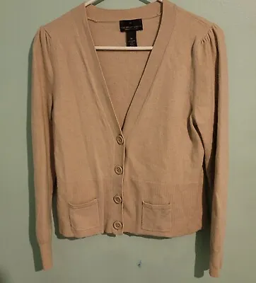 Fenn Wright Manson Women's Beige 100% Italian Merino Wool Carnigan Size XL  • $16