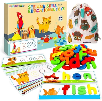 $26.35 • Buy See & Spell Learning Educational Toys For 3 4 5 6 Years Old Boys And Girls, Au|