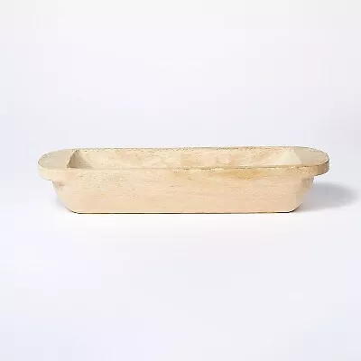 Long Wooden Bowl Brown - Threshold Designed With Studio McGee • $33.99