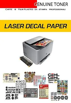 DECAL PAPER WATERSLIDE DECAL PAPER 6 Sheets A4 For LASER • £17.43