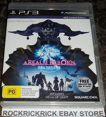 Playstation 3 Game Finial Fantasy Xiv A Realm Reborn Online Multiplayer • $26