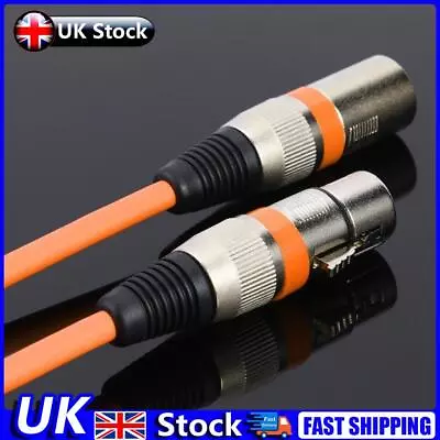 HiFi Zinc Alloy 3Pin XLR Male To XLR Female Balanced Audio Cable Splitter Wire U • £6.89