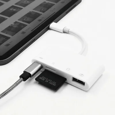 Type-C To TF SD Card Reader Camera OTG Adapter For Macbook IPad Pro New Macbook • $18.99