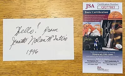 Jeanette Nolan Signed Autographed 3x5 Card JSA Certified The Virginian Macbeth • $179.95