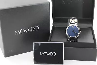 Movado Men's Collection 0606369 Silver Metal Quartz Fashion Watch • $218