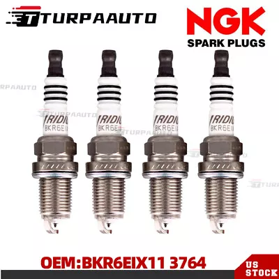 Set Of 4 NGK 3764 Spark Plugs Iridium IX BKR6EIX11 For Mitsubishi Honda 1.5 2.0L • $14.99