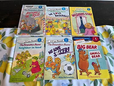 Lot Of 6 Berenstain Bears I Can Read Level 1 READERS Childrens Stan Jan Learn • $12.99