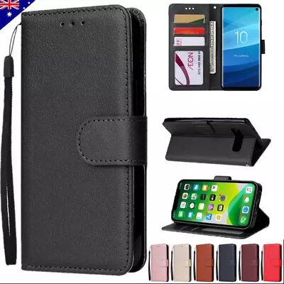 For Samsung Galaxy J3 J5 J7 J8 A6 A7 A8 Plus 2018 Flip Leather Wallet Case Cover • $11.99