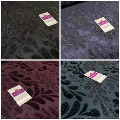 Velvet Devore Stretch Dew Drops Dress Fabric 158cm Wide M1826 • £1.50