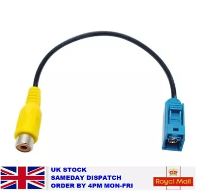 Fakra Female To RCA Camera Connector Adapter Rear Parking Conversion Cable UK • £6.89