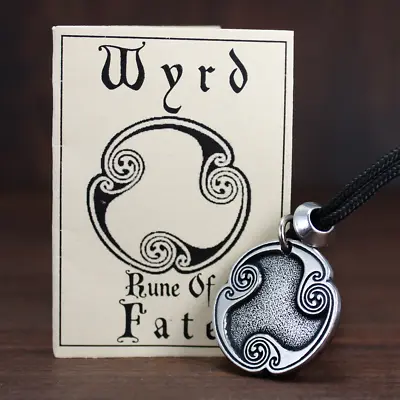 Wyrd Rune Of Fate Pewter Chaos Pendant Norse Asatru Runes Necklace Pagan Jewelry • $19.99