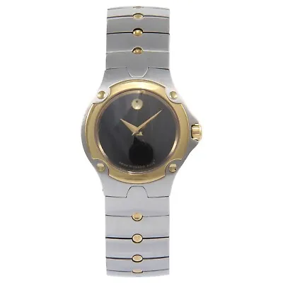 Movado S.E. Sports Edition Two-Tone Steel Black Dial Quartz Ladies Watch 0604485 • $495