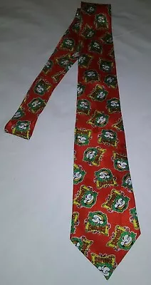 Mickey & Co. Disney Mickey Mouse Christmas Holiday Red Green Santa Necktie EUC • $12.99