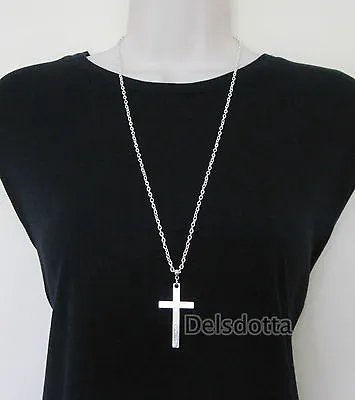 Fancy Dress Cross Necklace 30  Chain Priest Vicar Vampire Accessories Jewellery • £3.90