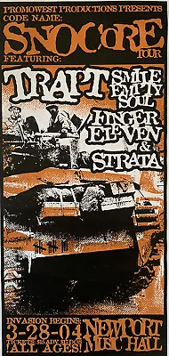 2004 Rock Concert Poster Snocore Trapt Finger Eleven Mike Martin S/N LE # 80/110 • $74
