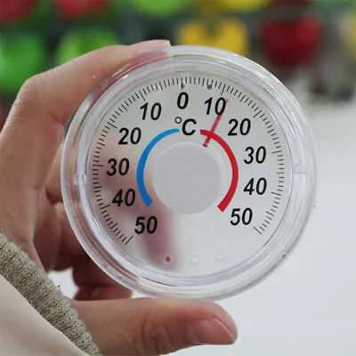 INDOOR OUTDOOR STICK ON THERMOMETER Window Wall Garden Greenhouse Home Room 1pc • £3.59