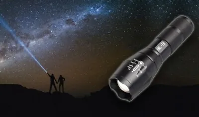 UltraFire 50000LM Zoom LED Flashlight  +18650 Battery +Charger **UK FAST POST** • £9.99