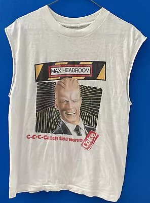 Vintage 80’s Max Headroom Coke Catch The Wave Promo Graphic T-Shirt Unisex (S4) • $44.95