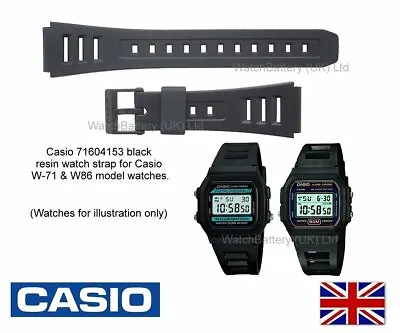 GENUINE CASIO Watch Strap Band For W-71 W-72 W-84 W-86 W-71MV - Black • $18.40