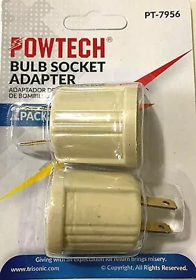 New Bulb Socket Adapter Converts 110V Plug To Screw Base Bulb PowTech Trisonic  • $9.99