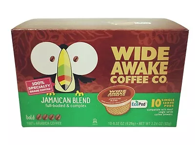 Wide Awake Coffee Pods 10-Pk Jamaican Blend Full-Bodied Complex For K Single Cup • $13.97