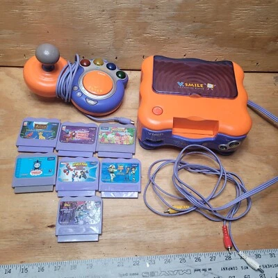$60 • Buy Vtech V Smile TV Learning System Console Bundle 7 Games & 2 Controllers Disney