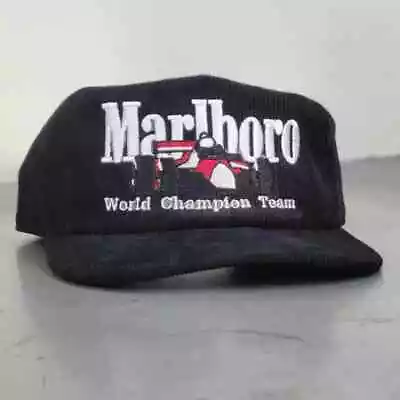 Deadstock Embroidered Marlboro Racing Corduroy Hat • $53.99