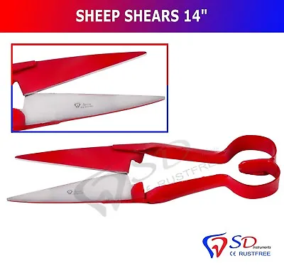 SHEEP SHEARS 14   / TOPIARY MADE OF QUALITY STEEL Livestock Hand Shears CE NEW  • £8.99