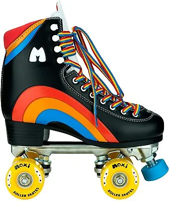  Moxi Rainbow Rider Roller Skates Asphalt Black Size 9 Fits Women's Size 10-10.5 • $99